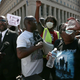 Protesters block the intersection of Tucker and Market streets in St. Louis Friday after the not-guilty verdict in the killing of Anthony Lamar Smith by former St. Louis police officer Jason Stockley. (Robert Cohen/St. Louis Post-Dispatch)